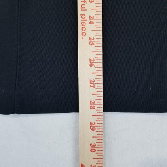 Boston Proper Tunic Top Womens Medium Black Square Neck 3/4 Sleeve Stretch Knit - Picture 8 of 9